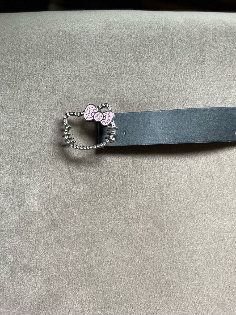 Hello Kitty Black Belt with Pink Logo